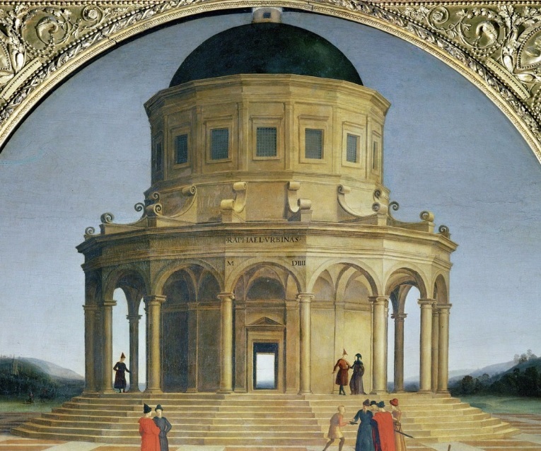 Particolare tempio sposalizio Vergine Raffaello